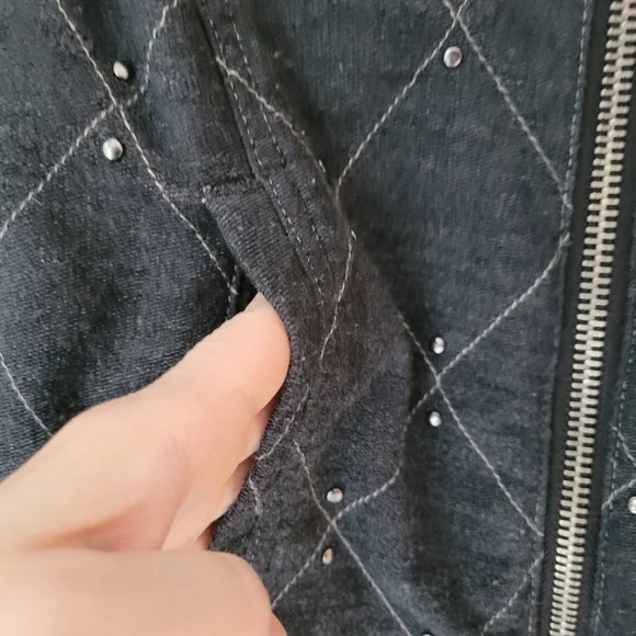 FREE PEOPLE Studded Moto Diamond Quilted Jacket - Picture 6 of 10